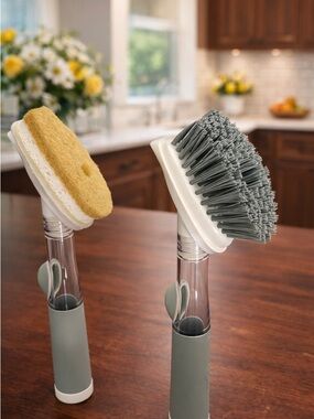 Norwex Kitchen Soap-Dispensing Brush & Sponge Set